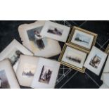 A Collection of 24 Loose Prints mounted on card mostly Continental and Venetian Scenes.