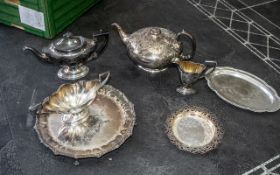 Collection of Vintage Silver Plated Ware, comprising a teapot,