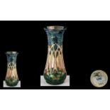 Moorcroft - Modern Tubelined Vase ' Cluny Trees ' Design. Designer Sally Tuffin. Date 1993. W.M.
