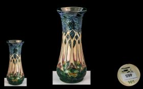 Moorcroft - Modern Tubelined Vase ' Cluny Trees ' Design. Designer Sally Tuffin. Date 1993. W.M.