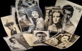 Autograph Interest - Early 20th Century Signed Photos of Movie Stars. Famous Names Amongst Them,