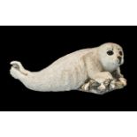 Large Country Artist Seal Figure titled 'Seal - Young & Gentle'. Hand painted and hand crafted,