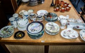 Large Quantity of Collectible China & Pottery, comprising Staffordshire set of 8 cups,