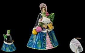 Royal Worcester Hand Painted 1930's Small Figure ' Noel ' RW2905.