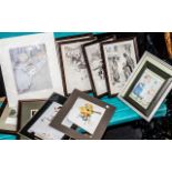 A Collection of Mabel Lucie Attwell Prints, six in total, some framed and some loose,