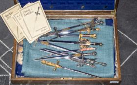 A Collection of German Historical Replica Miniature Swords, eleven in total,