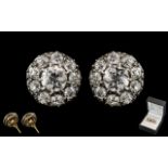 Antique Period Pair of Superb Quality Diamond Set Earrings.