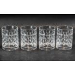 Ralph Lauren Set of Four Whiskey Tumblers, in original box.