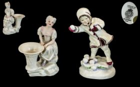 Royal Worcester Hand Painted Figure ' Months of The Year ' - December. RW3458.