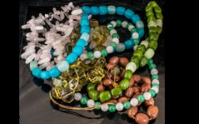 A Selection of Five Semi-Precious Neckla