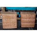 Two Large Wicker Laundry Baskets, strong