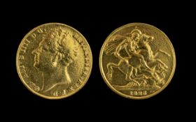 George IIII 22ct Gold Double Sovereign -