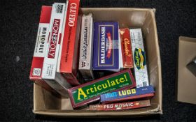 Large Box of Vintage Board Games, includ