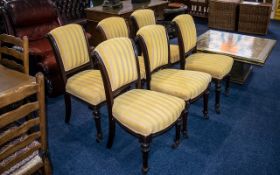 Six Victorian Mahogany Dining Chairs, of