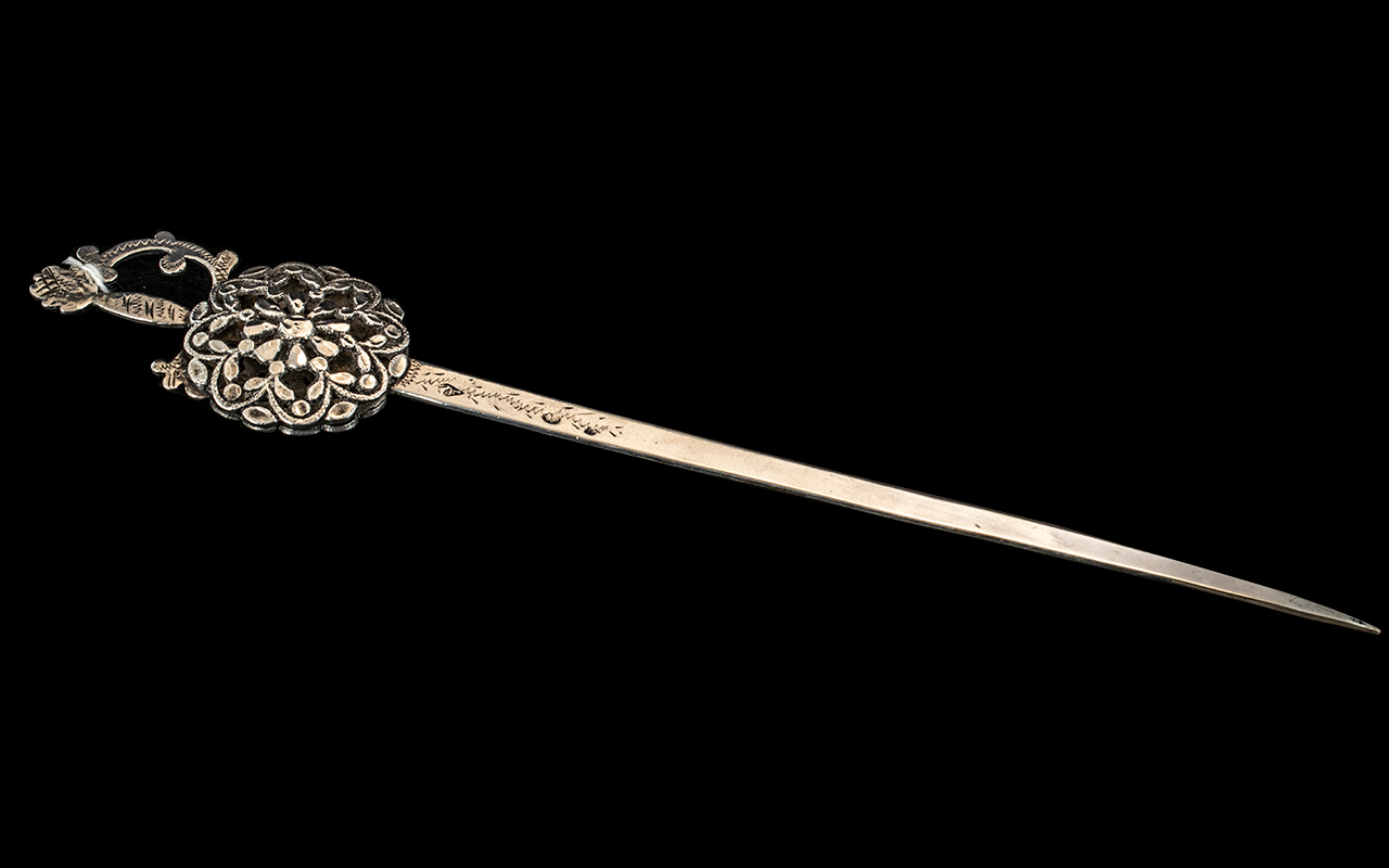 Novelty Antique Silver Letter Opener In