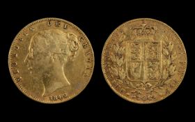 Queen Victoria 22ct Gold Shield Back - Y