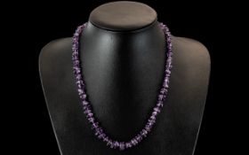 Amethyst Necklace. Early to Mid Century