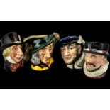 A Collection of Four Royal Doulton Character Jugs, to include the Pied Piper D6403, Captain Ahab