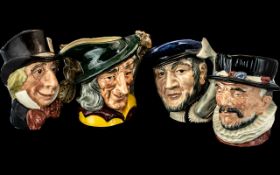 A Collection of Four Royal Doulton Character Jugs, to include the Pied Piper D6403, Captain Ahab