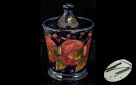 William Moorcroft Jar And Cover, Pomegranate Design, Height 6½ Inches, Restored