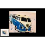 Sarah Graham Watercolour of a Camper Van, contemporary artwork framed,