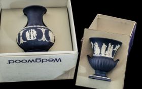 Portland Blue 2 x Vases, 1 Number 2996 & Miniature Vase.