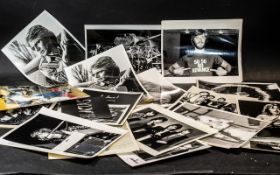 Pop Music ' Unsigned ' Photographs, Mainly 10 x 8 Inches, Stars Noted, David Bowie, Thin Lizzy,