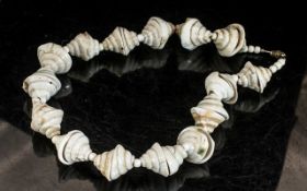 Early 20th Century Shell Necklace ( Statement Piece ) Early 20th Century Necklace With Well