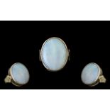 Large and Impressive 9ct Gold Opal Set Ring. Full Hallmark to Interior of Shank.