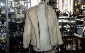 Natural Diadem Blond Mink Jacket, shawl collar, fully lined in black and gold fabric,