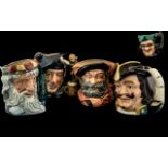 A Collection of Five Royal Doulton Character Jugs, to include Neptune D6548, Falstaff D6287, Tam O'
