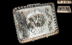 Edwardian Period - Superb Sterling Silver Tray,