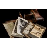 Victorian Wooden Stereoscope, hand held, with a collection of viewing cards various scenes, animals,