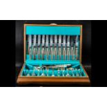 Boxed Canteen of Plated Cutlery, Poston's Lonsdale Plate,