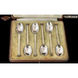 Mappin & Webb Set of Six Sterling Silver Teaspoons, in fitted box, fully hallmarked for Sheffield.