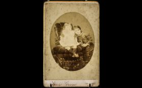 Beautiful Victorian A Cabinet Card Portrait by The Famous Portrait Photographer For That Time -