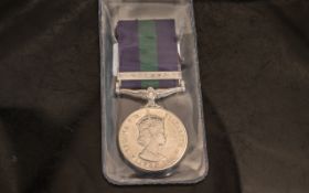 General Service Medal With Cyprus Clasp, Awarded To 23423675 PTE J McCarther BW.