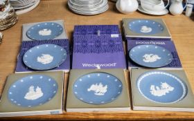 Collection of Seven American Independence Wedgwood Plates, in boxes with paperwork.