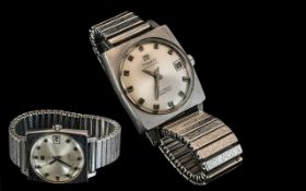 A Tissot Visodate Automatic Sea Star Gentleman's Watch, silver dial, baton numerals, with date