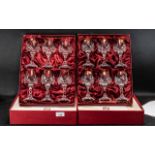 Collection of Quality Schott-Zwiesel Glass Tiffany Pattern Wine Glasses, made in Stafford, England,