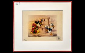 Limited Edition Disney Film Still Art Programme Mickey & Donald, issued from the Catto Gallery,