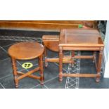 Set of Coffee Tables in polished teak finish,