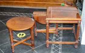 Set of Coffee Tables in polished teak finish,