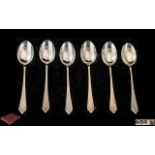 Silver Hallmark Interest. Boxed Set of Six Silver Spoons with Various Hallmarks. Comprises 1/ London