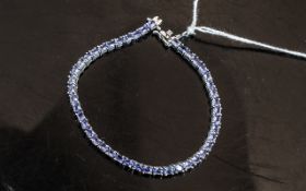 Tanzanite Tennis Bracelet, the rare, sparkling, tanzanite, mined in only one location in the World,