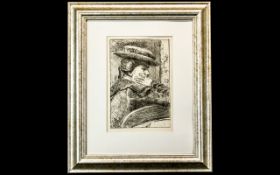 Walter Richard Sickert (1860-1942) Lithograph 'The Straw Hat', one of only two issued by Sickert,