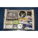 Box of Collectible Vintage Tins,