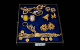 Collection of Quality Costume Jewellery, comprising two stone and crystal set dress rings,