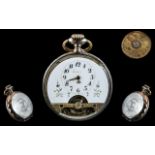 Early 20th Century Swiss Made Superior Quality Medal Winner Silver Key-less Open Faced Pocket Watch,