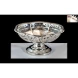 Solid Silver Bon Bon Dish by Walker and Hall.